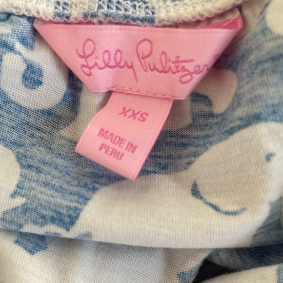 Loved, Lilly Pulitzer Blue & White Elephant Print Strapless Mini Dress Size XXS - Picture 4 of 8